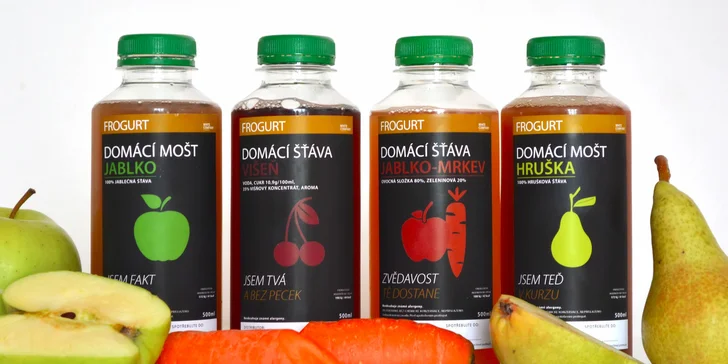 2 poctivé čerstvé nápoje FROGURT - 2x0,5 l