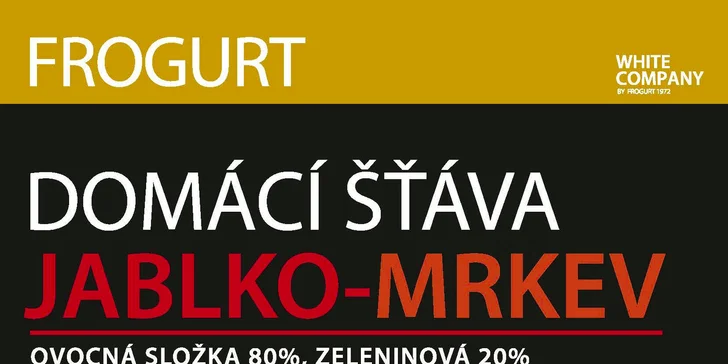2 poctivé čerstvé nápoje FROGURT - 2x0,5 l