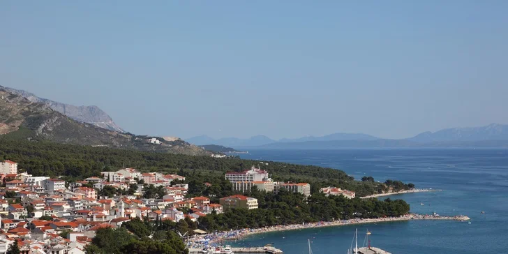 Letní týdenní dovolená v letovisku Baška Voda s dopravou a polopenzí