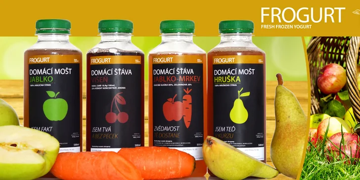 2 poctivé čerstvé nápoje FROGURT - 2x0,5 l