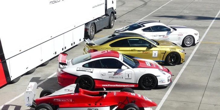 FORMULA DALLARA MASTERS, PORSCHE 911 GT3, BMW M4 CS a FORD MUSTANG GT 5.0 V8 CHALLENGE