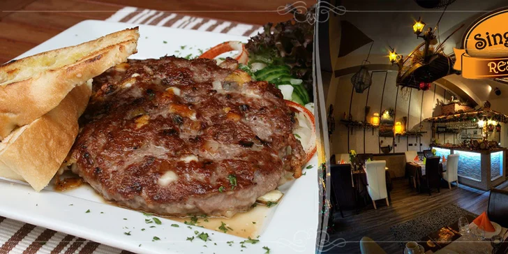 2× gurmánská pljeskavice v balkánské restauraci