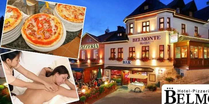 2590 Kč za DVĚ NOCI PRO DVA v centru Špindlerova Mlýna! Pobyt na horách se slevou 53 %, thajská masáž Tawan, úžasné italské speciality, sauna, a při koupi dvou voucherů pátá noc zdarma!