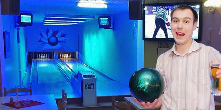 1 hodina minibowlingu a dvě piva k tomu