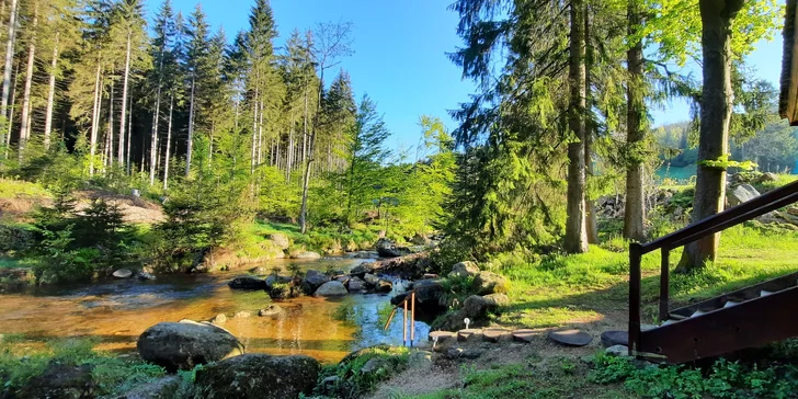 Těšte se také na hodinový relax ve finské nebo ruské sauně. Ta je umístěna v samostatném srubu s výhledem na řeku Kamenici.