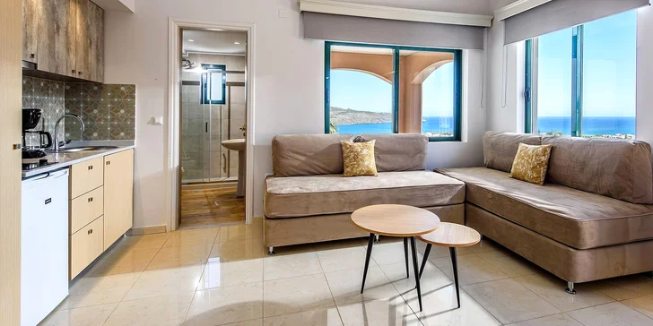 Ubytujete se v prostorném apartmánu či studiu.