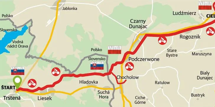 Vyberte sa aj na čoraz viac populárnu cyklistickú trasu Trstená - Nowy Targ.