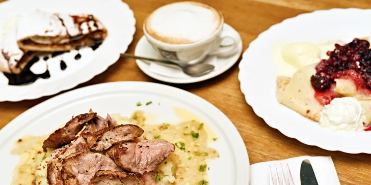 Po hlavním chodu z restaurace neodcházejte, čeká vás ještě káva a dezer. 
