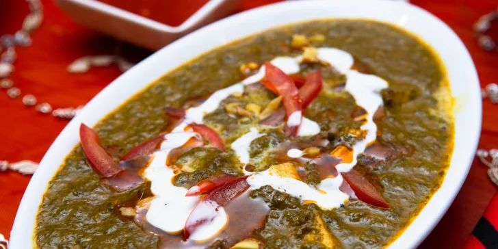270 g Palak paneer – cottage chesse pripravený na špenáte a zázvorovej omáčke