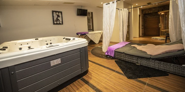 Chcete ještě více relaxace? Přiobjednejte si whirlpool a ponořte se do bublinek. 

