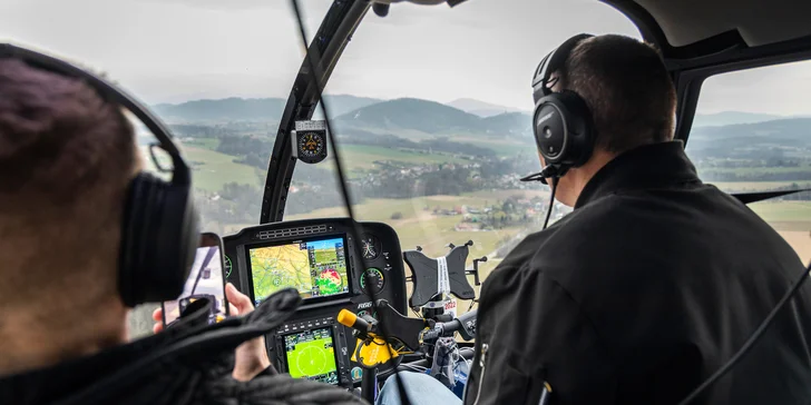 Podle vašich preferencí se můžete vznést na 20 min. v osvědčeném vrtulníku Robinson R44 Raven 2.