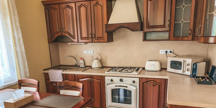 Kuchyně v apartmánu s terasou