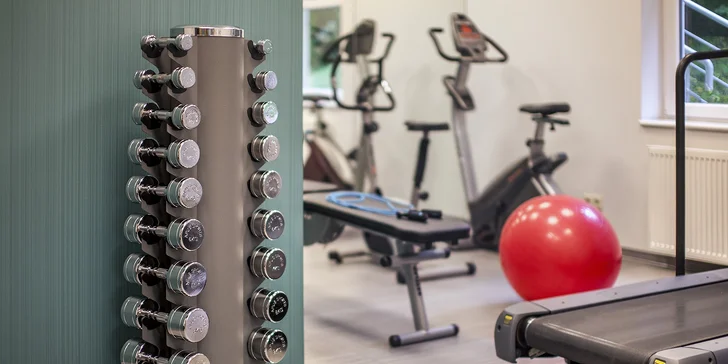 Hotelové fitness můžete využívat, kdy se vám zachce – je otevřeno nonstop.