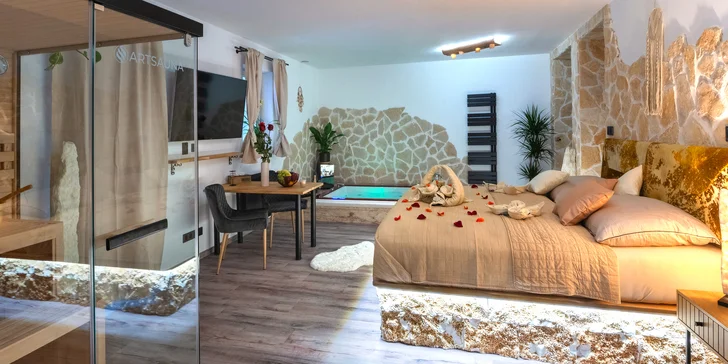 Romantika v Sedlčanech: apartmán s privátní saunou a vířivkou i snídaně až do postele