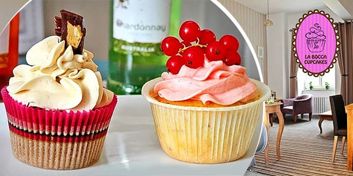 Delikátny cupcake a nápoj podľa výberu