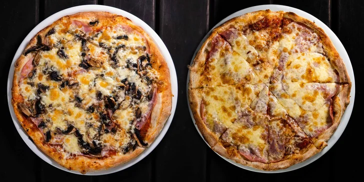 Pizza podle výběru: vegetariánská i se šunkou, možnost bezlepkové