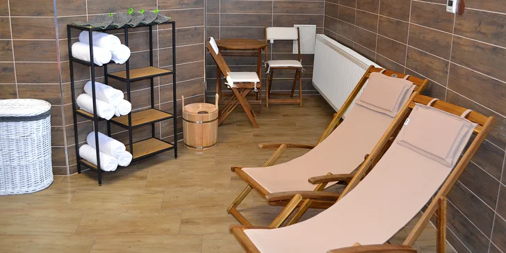 V ceně máte hodinový privátní vstup do wellness. 