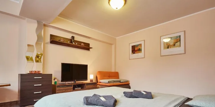 V apartmánu Lanovka 29 se pohodlně vyspí 2 nebo i 4 osoby.