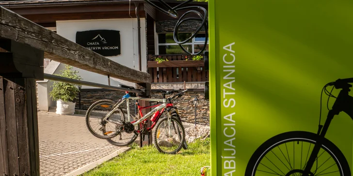 Ubytování disponuje ideální výchozí pozicí pro cyklisty.