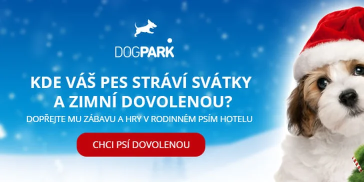 Sváteční pobyt pro vašeho mazlíčka v rodinném psím hotelu Dogpark