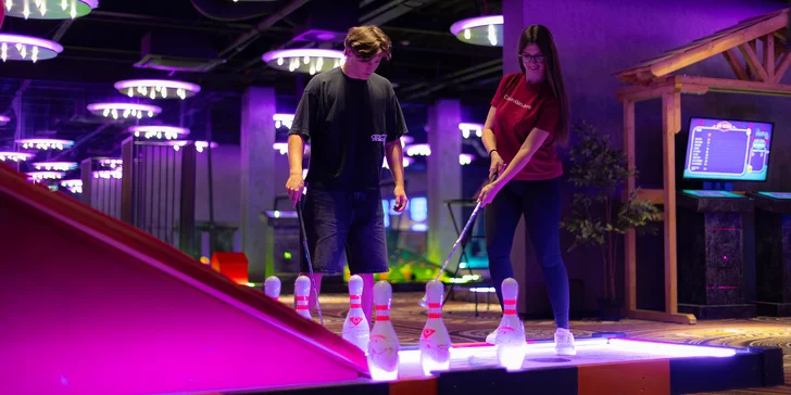 9jamkový interaktívny Laser Golf: zábava pre deti aj dospelých