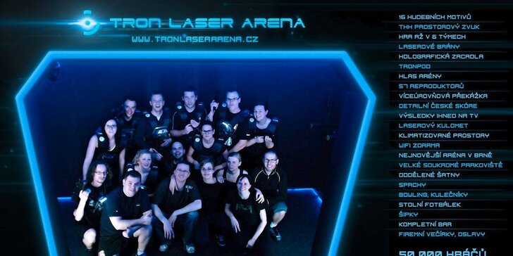 Laser Game v nejmodernější Laser Aréně v ČR na 2 hry po 15 minutách