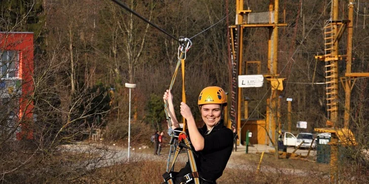 Adrenalinový zážitek v Lanovém centru Proud Lesná