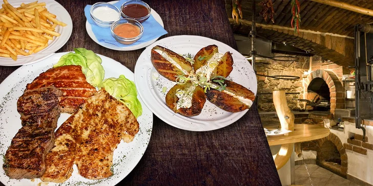 Tři druhy šťavnatých steaků rovnou z grilu pro dva v Restauraci Beran