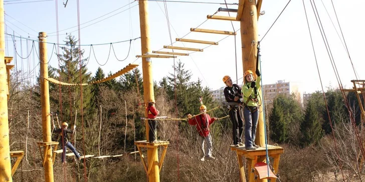 Adrenalinový zážitek v Lanovém centru Proud Lesná