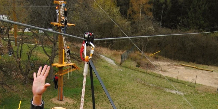 Adrenalinový zážitek v Lanovém centru Proud Lesná