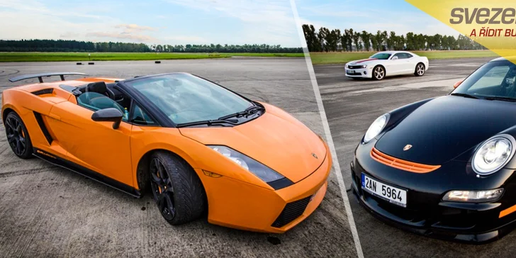 Jízda luxusním sporťákem na letišti Líně