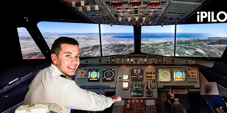 30-90 min na leteckém simulátoru dopravního letadla