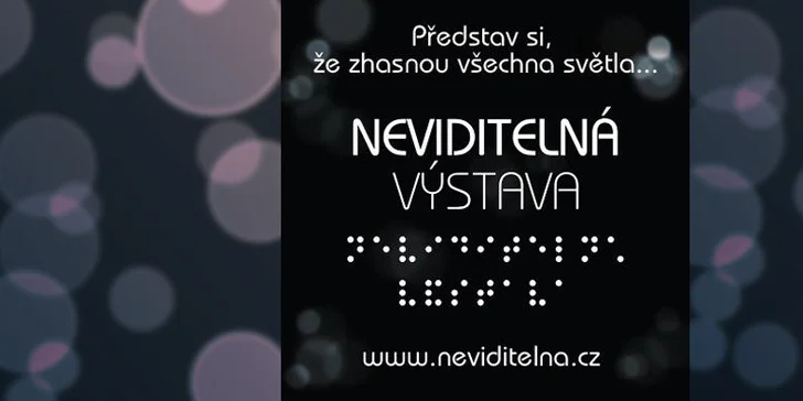 2 vstupenky na Neviditelnou výstavu