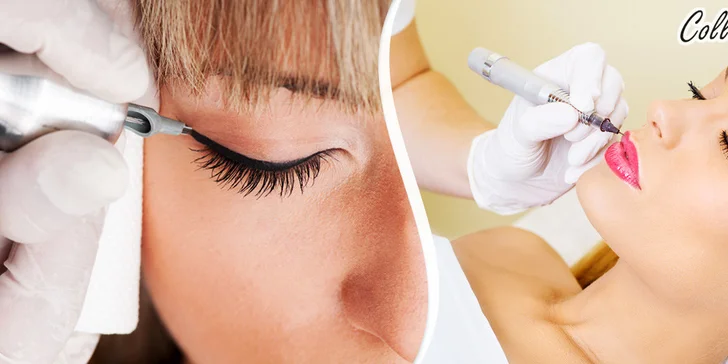 Permanentní make-up očních linek, obočí nebo rtů