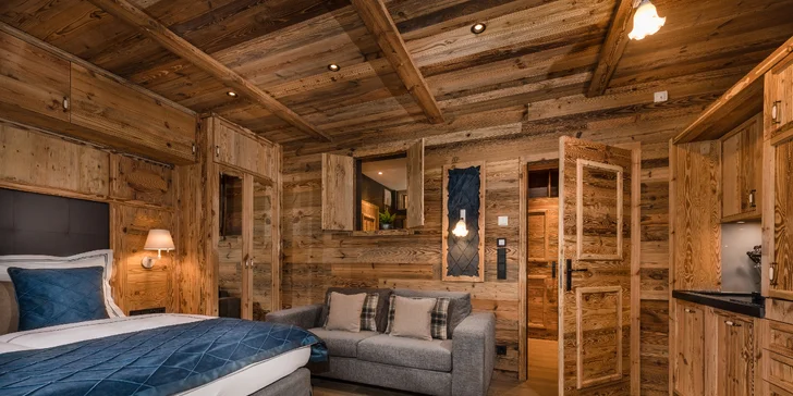 Chalet-Studio Klassik je ideálny pre páry. Pripravená pre vás bude komfortná manželská posteľ a pohodlná pohovka.