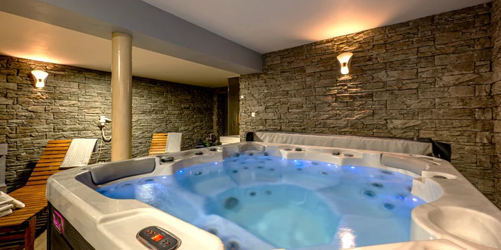 Jednou za pobyt si budete užívat 60 minut v privátním wellness.