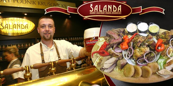 Mix grill restaurace Šalanda s degustací pivních speciálů