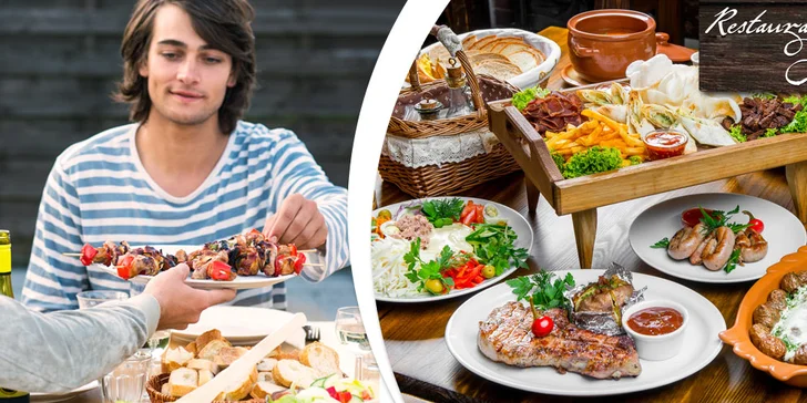 Vydatný raut až pro 8 jedlíků v Restaurantu Flora