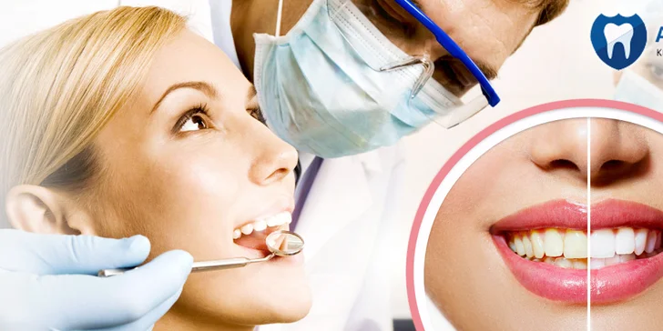 Dentální hygiena či bělení zubů na klinice AmraDent