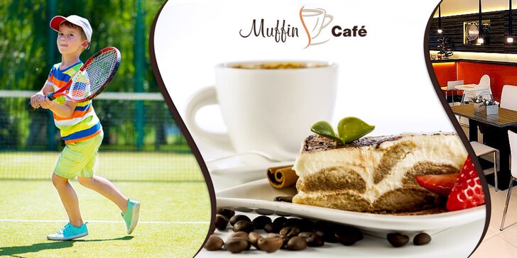 Tenis a pak posezení nad kafíčkem a dortem v Muffin Café