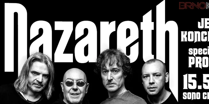 Vstupenka na brněnský koncert rockové skupiny Nazareth