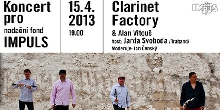Koncert Clarinet factory & Alan Vitouš pro nadační fond IMPULS