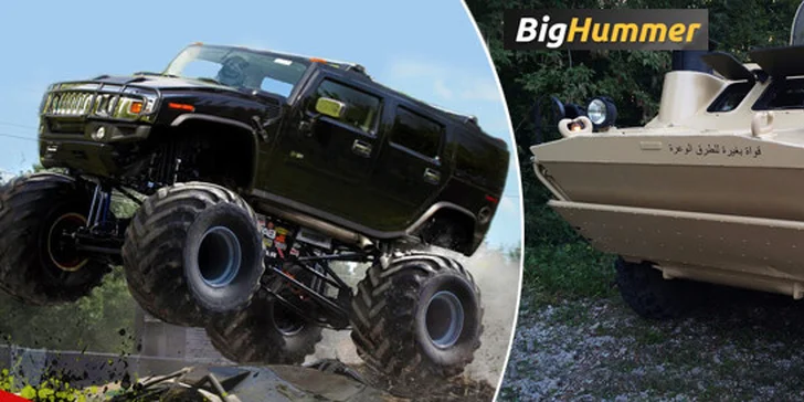 Vyzkoušejte si jízdu v Hummer Monster trucku či Obrněném transportéru