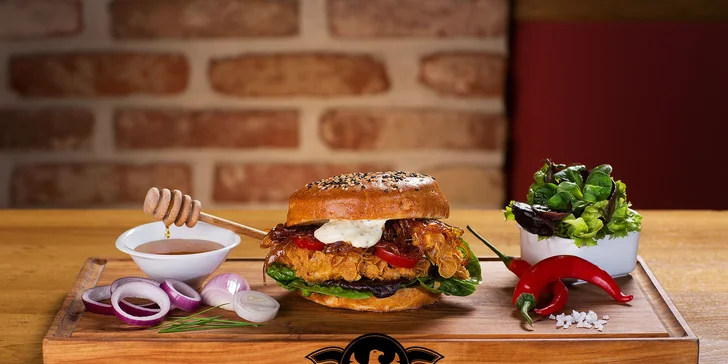 Sleva 40 % na burgery v Burger Baru – výběr ze 7 druhů