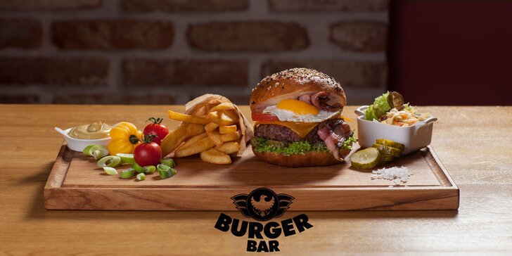 40% sleva na burgery v Burger Baru – výběr ze 7 druhů