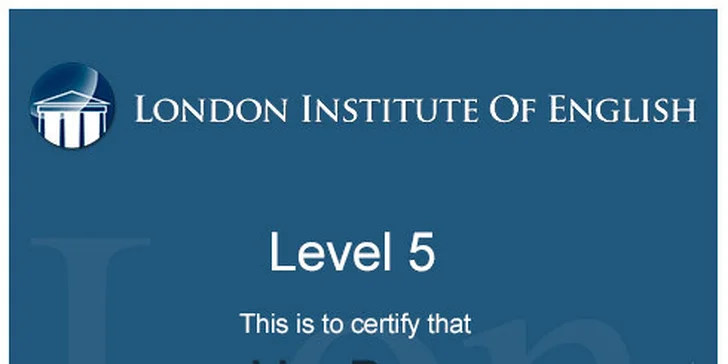 Online angličtina s London Institute of English