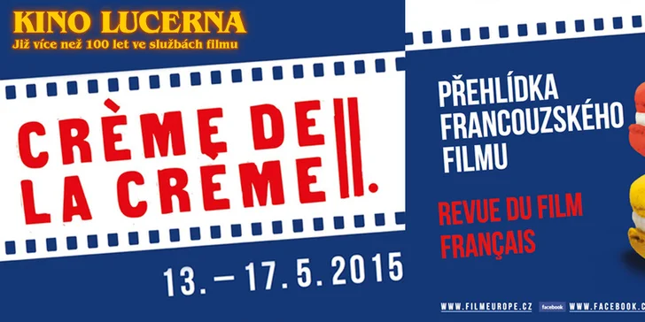 2 lístky na přehlídku francouzského filmu Crème de la crème