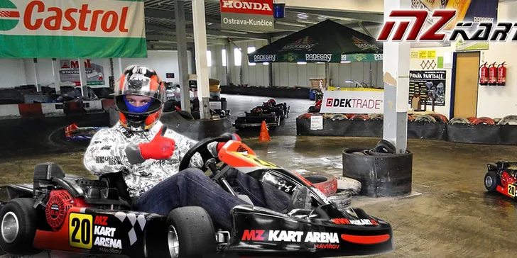 Akce plná adrenalinu: Jízda v nadupané motokáře v kryté hale MZ-Kart