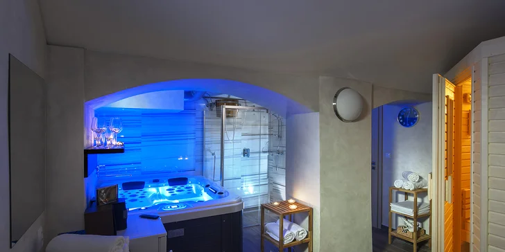 Každá jednotlivá část wellness centra má vlastní vchod. 