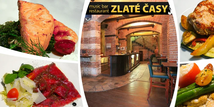 Výtečné 4chodové menu ve Zlatých časech pro dva